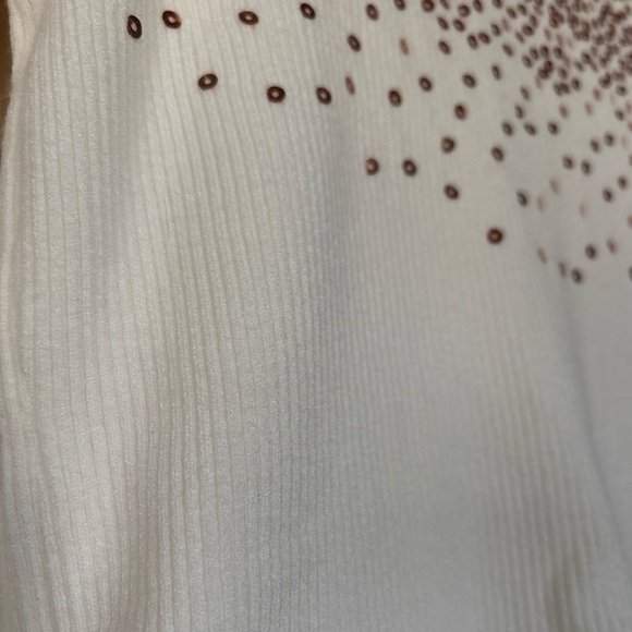 Fate Cream Sequin Sweater size Large - Picture 9 of 9